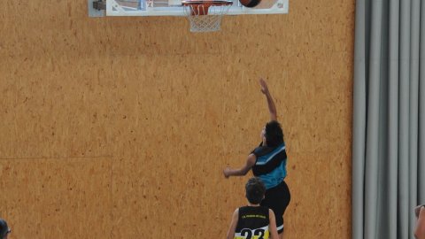 Marc Gordillo al partit de bàsquet infantil Vilanova del Vallès-Vilassar de Mar. Vilanova del Vallès. 13 de novembre de 2021
