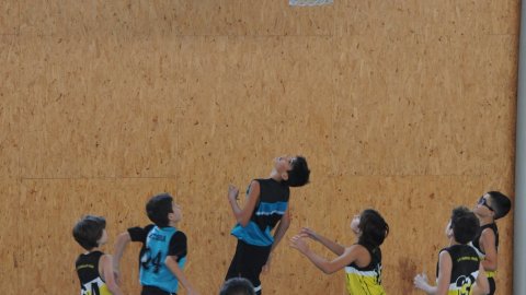 Marc Gordillo al partit de bàsquet infantil Vilanova del Vallès-Vilassar de Mar. Vilanova del Vallès. 13 de novembre de 2021