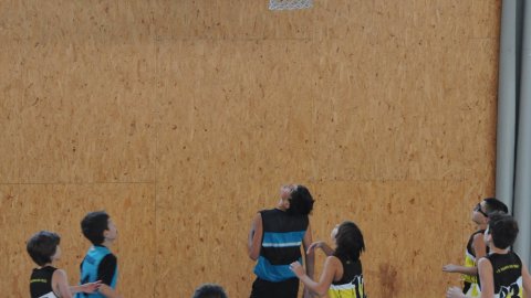 Marc Gordillo al partit de bàsquet infantil Vilanova del Vallès-Vilassar de Mar. Vilanova del Vallès. 13 de novembre de 2021