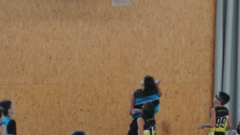 Marc Gordillo al partit de bàsquet infantil Vilanova del Vallès-Vilassar de Mar. Vilanova del Vallès. 13 de novembre de 2021