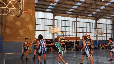 Marc Gordillo al partit de bàsquet infantil Ateneu Montserrat-Vilassar de Mar. Barcelona. 6 de novembre de 2021