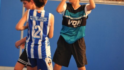 Marc Gordillo al partit de bàsquet infantil Ateneu Montserrat-Vilassar de Mar. Barcelona. 6 de novembre de 2021