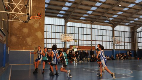 Marc Gordillo al partit de bàsquet infantil Ateneu Montserrat-Vilassar de Mar. Barcelona. 6 de novembre de 2021