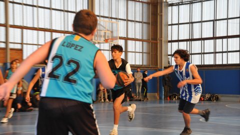 Marc Gordillo al partit de bàsquet infantil Ateneu Montserrat-Vilassar de Mar. Barcelona. 6 de novembre de 2021