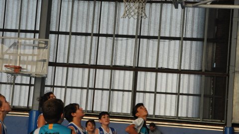 Marc Gordillo al partit de bàsquet infantil Ateneu Montserrat-Vilassar de Mar. Barcelona. 6 de novembre de 2021