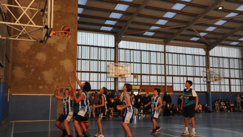 Marc Gordillo al partit de bàsquet infantil Ateneu Montserrat-Vilassar de Mar. Barcelona. 6 de novembre de 2021