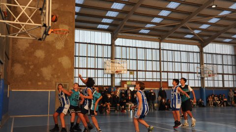 Marc Gordillo al partit de bàsquet infantil Ateneu Montserrat-Vilassar de Mar. Barcelona. 6 de novembre de 2021