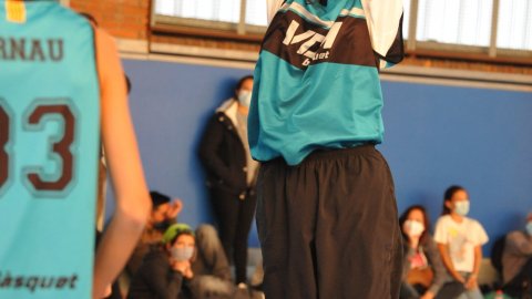 Marc Gordillo al partit de bàsquet infantil Ateneu Montserrat-Vilassar de Mar. Barcelona. 6 de novembre de 2021