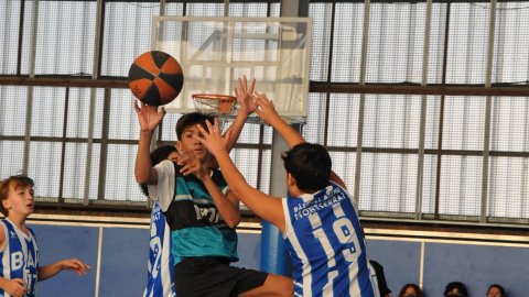 Marc Gordillo al partit de bàsquet infantil Ateneu Montserrat-Vilassar de Mar. Barcelona. 6 de novembre de 2021