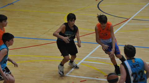 Marc Gordillo al partit de bàsquet infantil Llefià-Vilassar de Mar. Badalona. 16 d'octubre de 2021