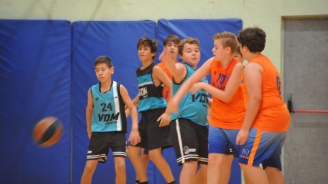 Marc Gordillo al partit de bàsquet infantil Llefià-Vilassar de Mar. Badalona. 16 d'octubre de 2021