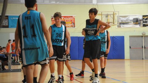 Marc Gordillo al partit de bàsquet infantil Llefià-Vilassar de Mar. Badalona. 16 d'octubre de 2021
