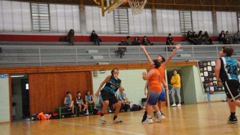Marc Gordillo al partit de bàsquet infantil Llefià-Vilassar de Mar. Badalona. 16 d'octubre de 2021