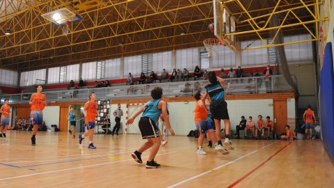 Marc Gordillo al partit de bàsquet infantil Llefià-Vilassar de Mar. Badalona. 16 d'octubre de 2021