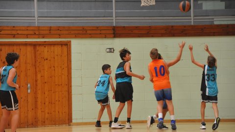 Marc Gordillo al partit de bàsquet infantil Llefià-Vilassar de Mar. Badalona. 16 d'octubre de 2021