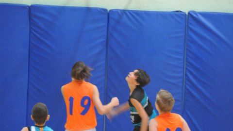 Marc Gordillo al partit de bàsquet infantil Llefià-Vilassar de Mar. Badalona. 16 d'octubre de 2021