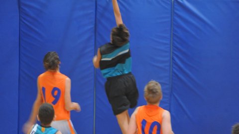Marc Gordillo al partit de bàsquet infantil Llefià-Vilassar de Mar. Badalona. 16 d'octubre de 2021