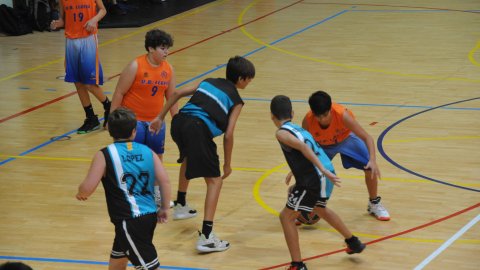 Marc Gordillo al partit de bàsquet infantil Llefià-Vilassar de Mar. Badalona. 16 d'octubre de 2021