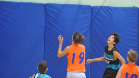 Marc Gordillo al partit de bàsquet infantil Llefià-Vilassar de Mar. Badalona. 16 d'octubre de 2021