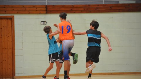 Marc Gordillo al partit de bàsquet infantil Llefià-Vilassar de Mar. Badalona. 16 d'octubre de 2021