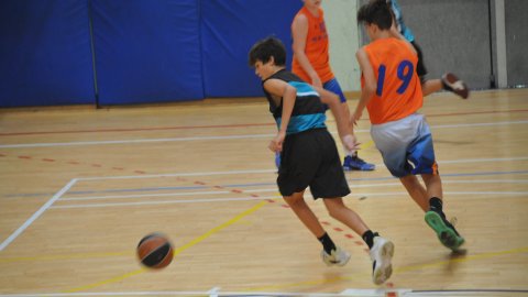 Marc Gordillo al partit de bàsquet infantil Llefià-Vilassar de Mar. Badalona. 16 d'octubre de 2021