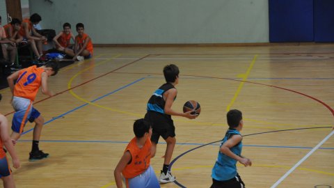 Marc Gordillo al partit de bàsquet infantil Llefià-Vilassar de Mar. Badalona. 16 d'octubre de 2021