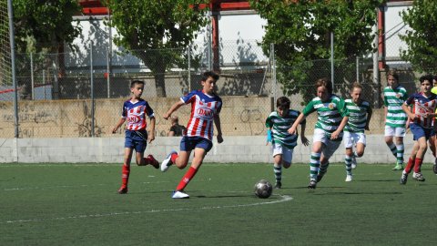 Marc Gordillo al partit de futbol infantil Vilassar de Mar-Teià. Vilassar de Mar. Abril de 2021