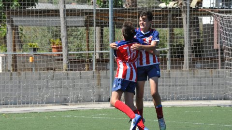 Marc Gordillo al partit de futbol infantil Vilassar de Mar-Teià. Vilassar de Mar. Abril de 2021