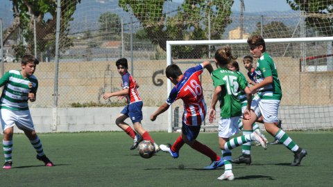 Marc Gordillo al partit de futbol infantil Vilassar de Mar-Teià. Vilassar de Mar. Abril de 2021