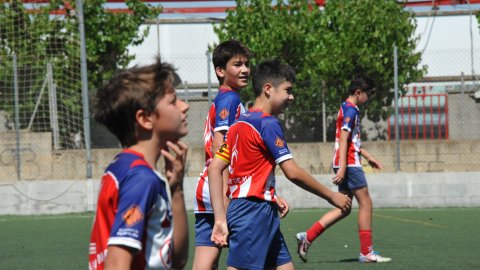 Marc Gordillo al partit de futbol infantil Vilassar de Mar-Teià. Vilassar de Mar. Abril de 2021