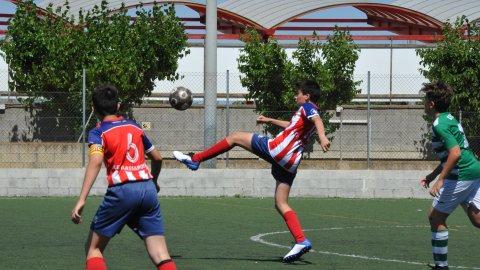 Marc Gordillo al partit de futbol infantil Vilassar de Mar-Teià. Vilassar de Mar. Abril de 2021