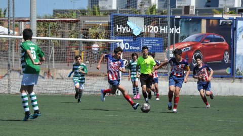 Marc Gordillo al partit de futbol infantil Vilassar de Mar-Teià. Vilassar de Mar. Abril de 2021