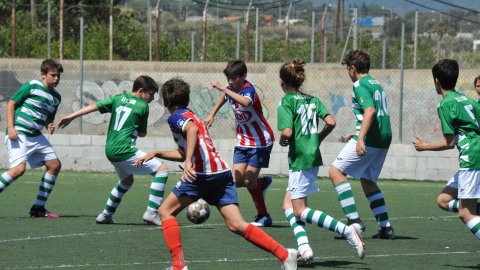 Marc Gordillo al partit de futbol infantil Vilassar de Mar-Teià. Vilassar de Mar. Abril de 2021