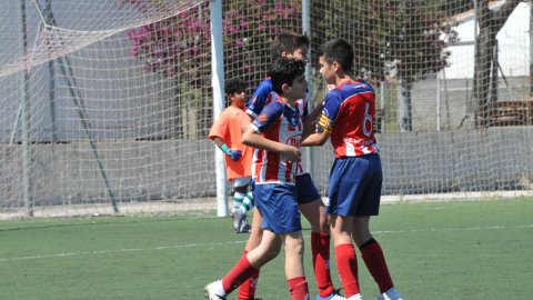 Marc Gordillo al partit de futbol infantil Vilassar de Mar-Teià. Vilassar de Mar. Abril de 2021