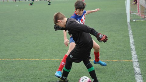Marc Gordillo al partit de futbol aleví Vilassar de Mar-Vilassar de Dalt. Vilassar de Mar. Febrer de 2020