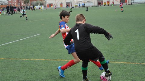 Marc Gordillo al partit de futbol aleví Vilassar de Mar-Vilassar de Dalt. Vilassar de Mar. Febrer de 2020