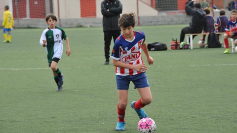 Marc Gordillo al partit de futbol aleví Vilassar de Mar-Vilassar de Dalt. Vilassar de Mar. Febrer de 2020