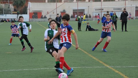 Marc Gordillo al partit de futbol aleví Vilassar de Mar-Vilassar de Dalt. Vilassar de Mar. Febrer de 2020