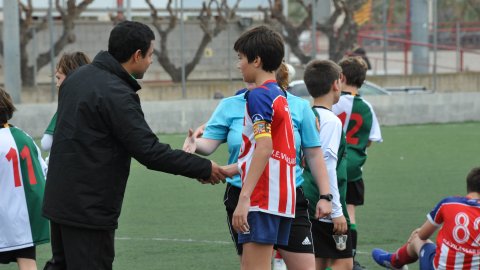 Marc Gordillo al partit de futbol aleví Vilassar de Mar-Vilassar de Dalt. Vilassar de Mar. Febrer de 2020