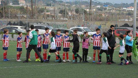Marc Gordillo al partit de futbol aleví Vilassar de Mar-Vilassar de Dalt. Vilassar de Mar. Febrer de 2020