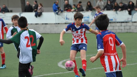 Marc Gordillo al partit de futbol aleví Vilassar de Mar-Vilassar de Dalt. Vilassar de Mar. Febrer de 2020