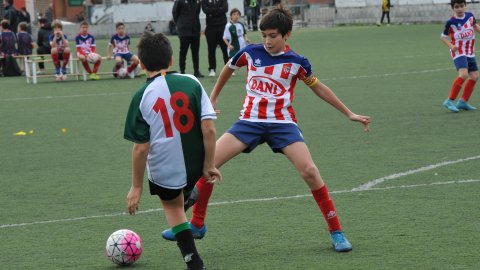 Marc Gordillo al partit de futbol aleví Vilassar de Mar-Vilassar de Dalt. Vilassar de Mar. Febrer de 2020
