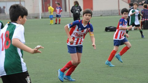 Marc Gordillo al partit de futbol aleví Vilassar de Mar-Vilassar de Dalt. Vilassar de Mar. Febrer de 2020
