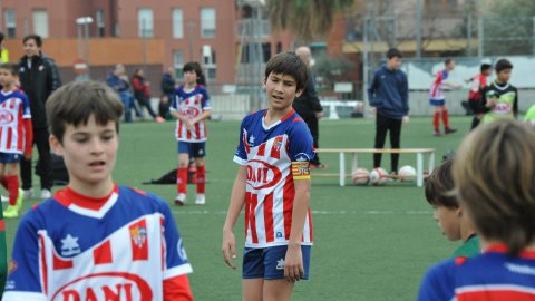 Marc Gordillo al partit de futbol aleví Vilassar de Mar-Vilassar de Dalt. Vilassar de Mar. Febrer de 2020