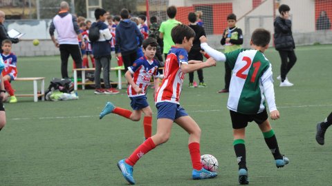 Marc Gordillo al partit de futbol aleví Vilassar de Mar-Vilassar de Dalt. Vilassar de Mar. Febrer de 2020
