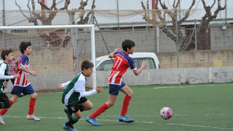 Marc Gordillo al partit de futbol aleví Vilassar de Mar-Vilassar de Dalt. Vilassar de Mar. Febrer de 2020