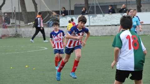 Marc Gordillo al partit de futbol aleví Vilassar de Mar-Vilassar de Dalt. Vilassar de Mar. Febrer de 2020