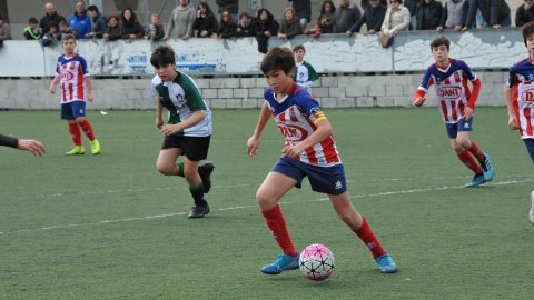 Marc Gordillo al partit de futbol aleví Vilassar de Mar-Vilassar de Dalt. Vilassar de Mar. Febrer de 2020