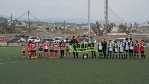 Marc Gordillo al partit de futbol aleví Vilassar de Mar-Vilassar de Dalt. Vilassar de Mar. Febrer de 2020