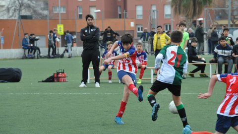Marc Gordillo al partit de futbol aleví Vilassar de Mar-Vilassar de Dalt. Vilassar de Mar. Febrer de 2020